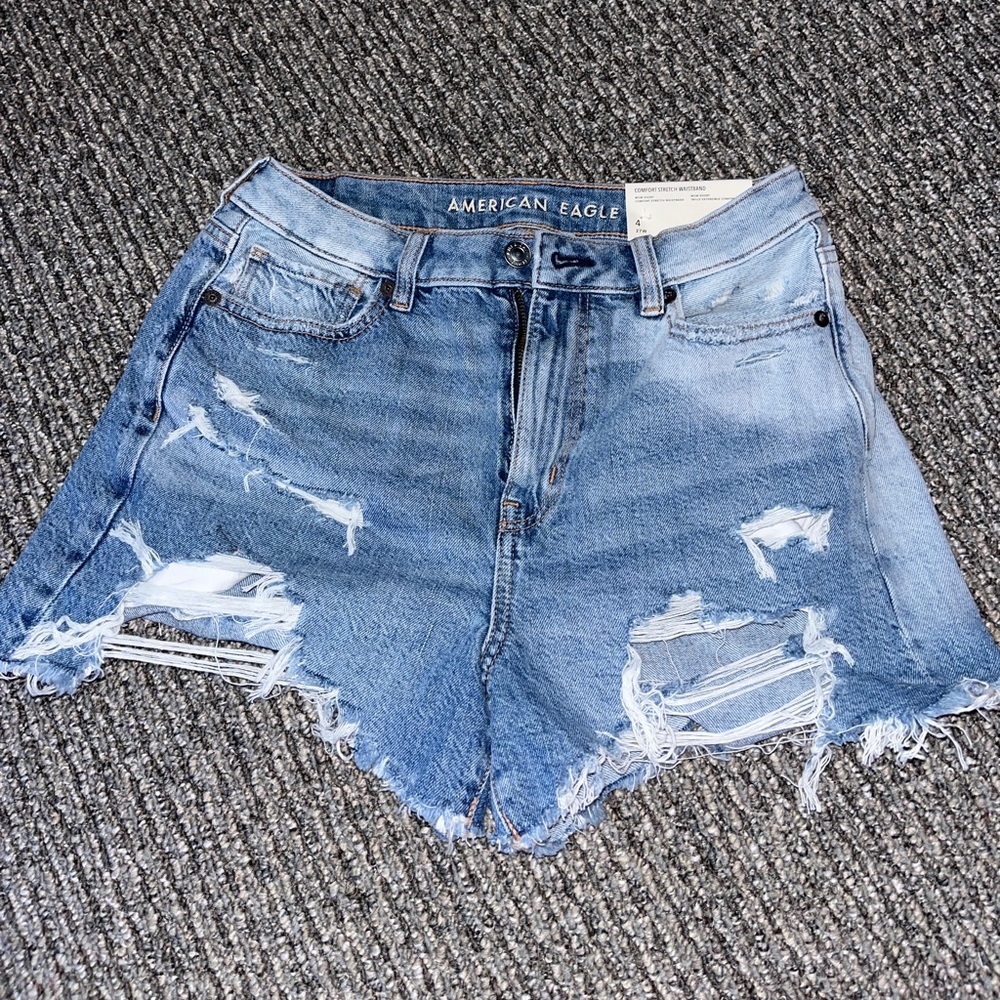 Size 4 distressed denim shorts